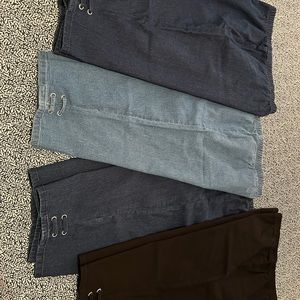 4 pr brand new denim capris, sz xl fit like a 2x